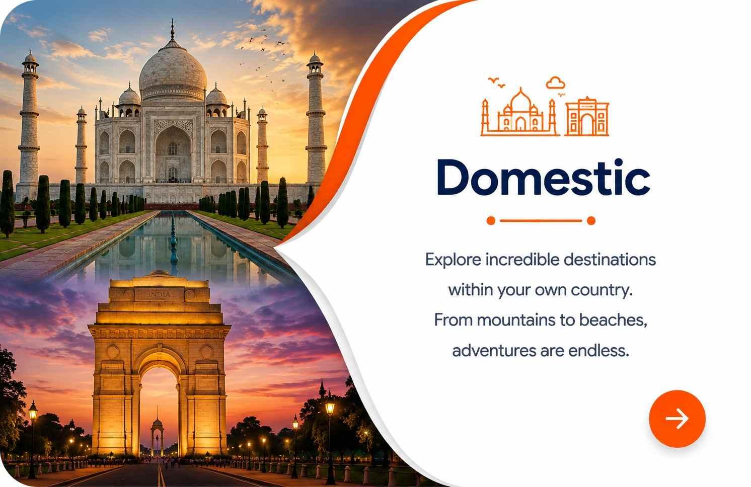 Domestic travel destinations in India