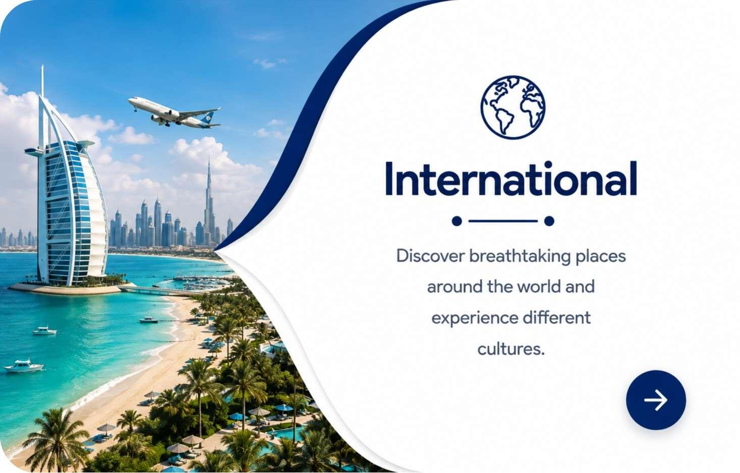 International travel destinations and holidays